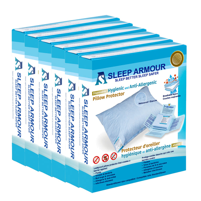 Sleep Armour Disposable Pillow Cover 6 units gift box